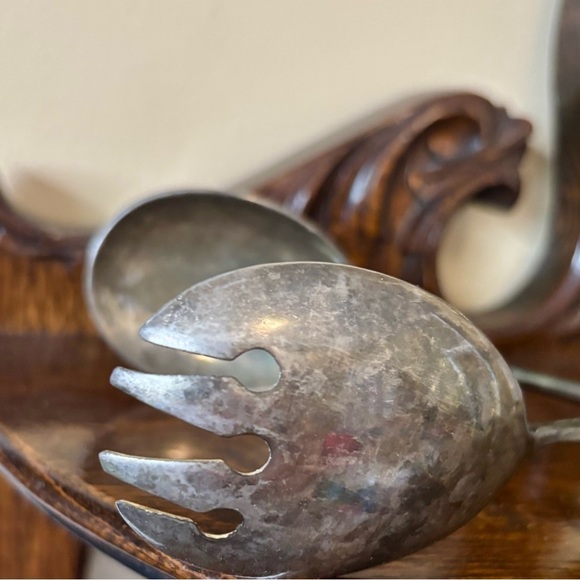 Brama| Vintage Silver Salad Tongs Made in England - Picture 3 of 6